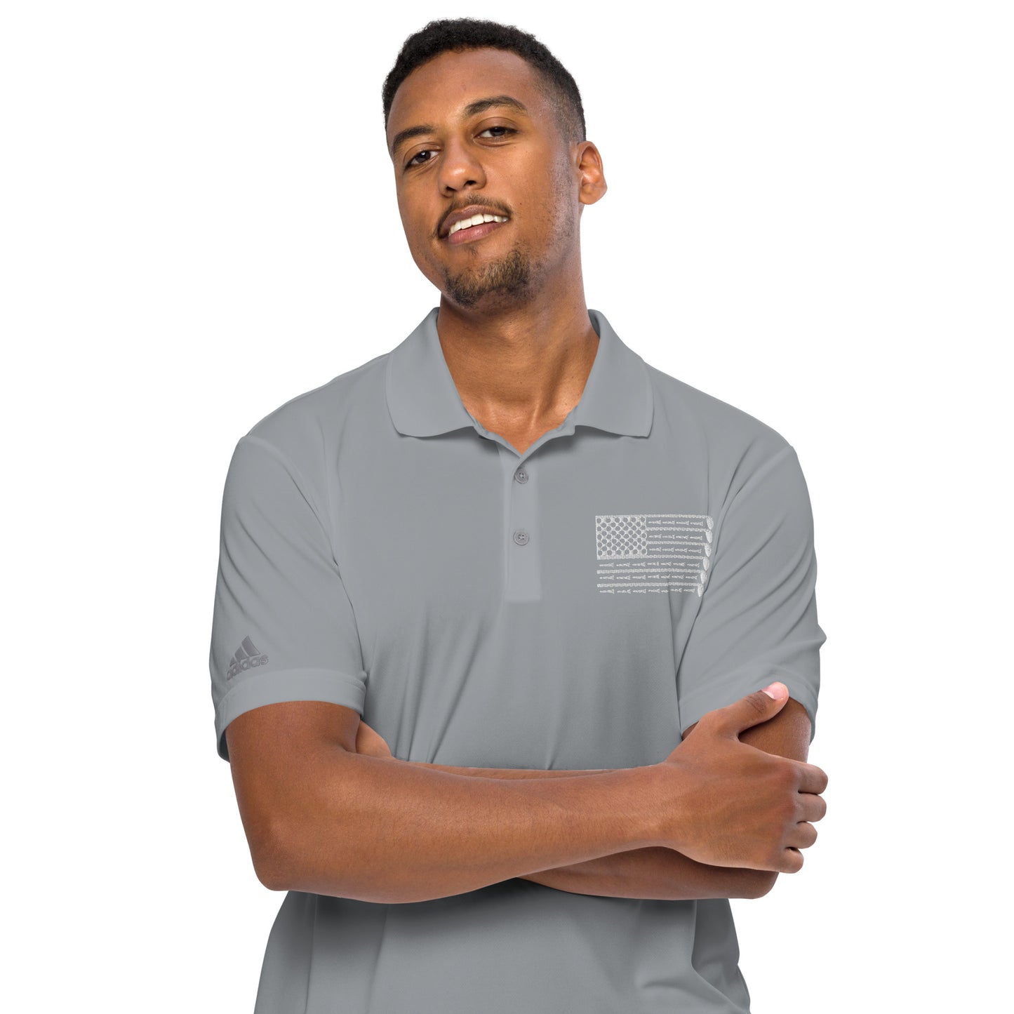 Adidas 'American Flag Golf' Performance Polo Shirt