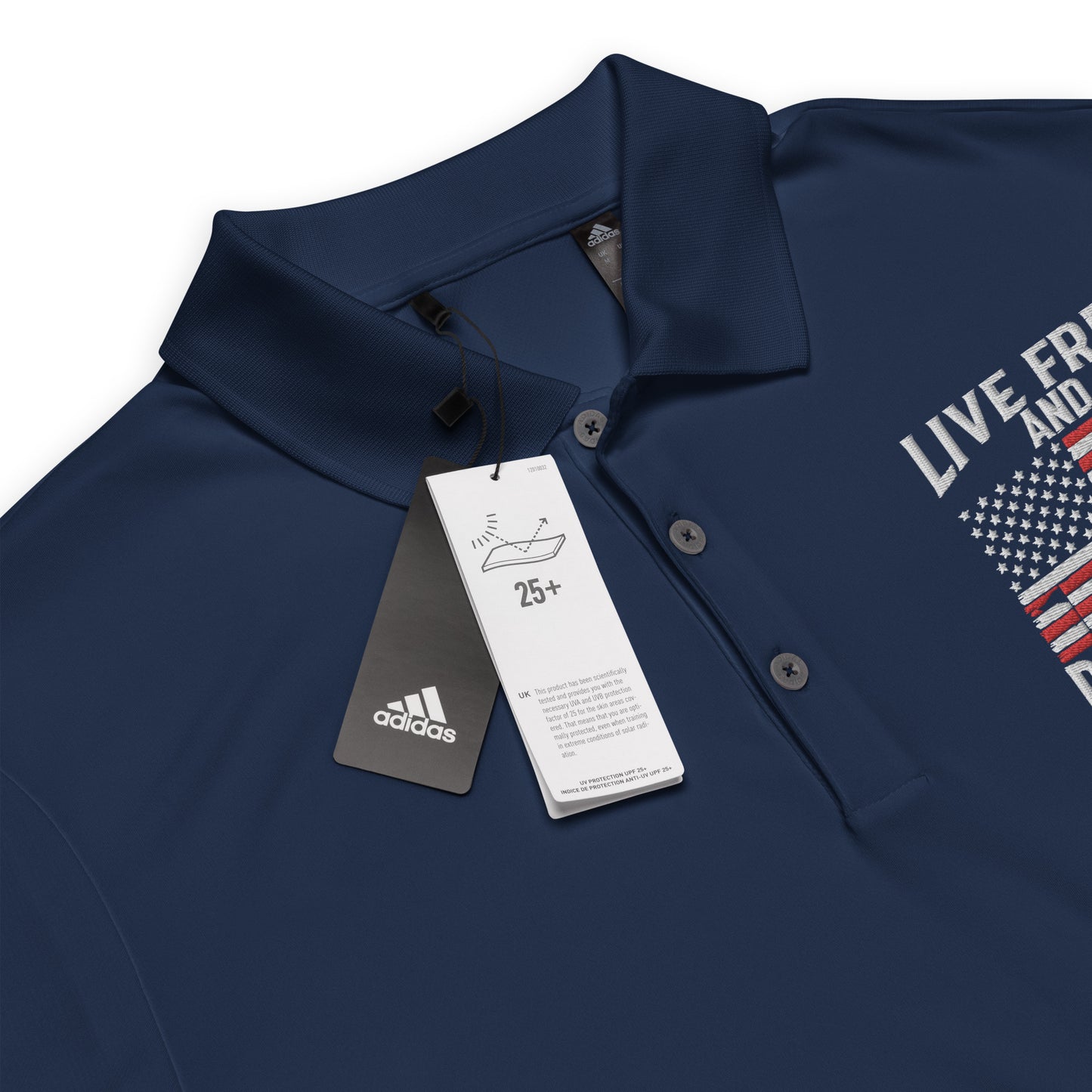 Adidas 'Live Free and Play Hard' Performance Polo Shirt