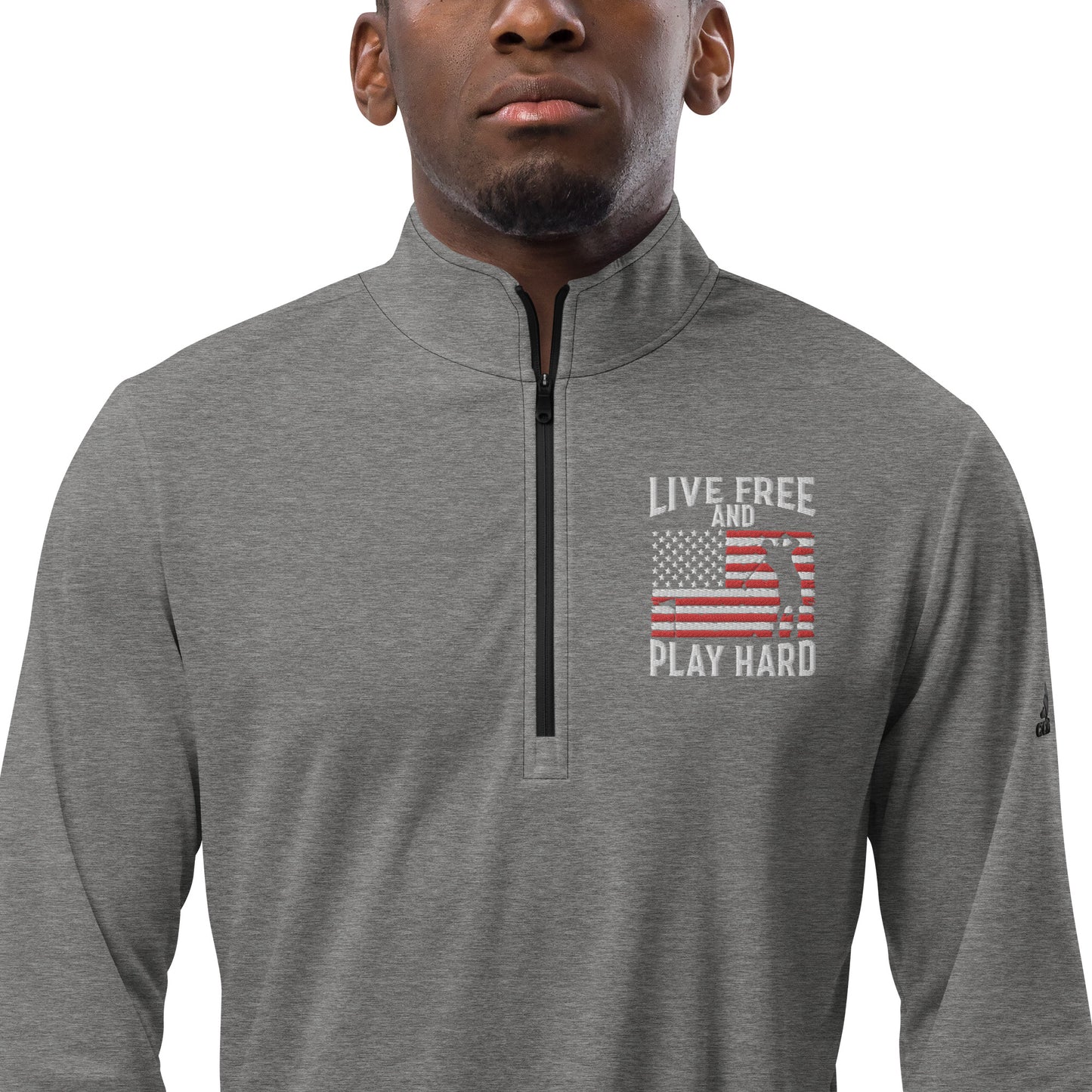 Adidas 'Live Free and Play Hard' 1/4 Zip Golf Pullover