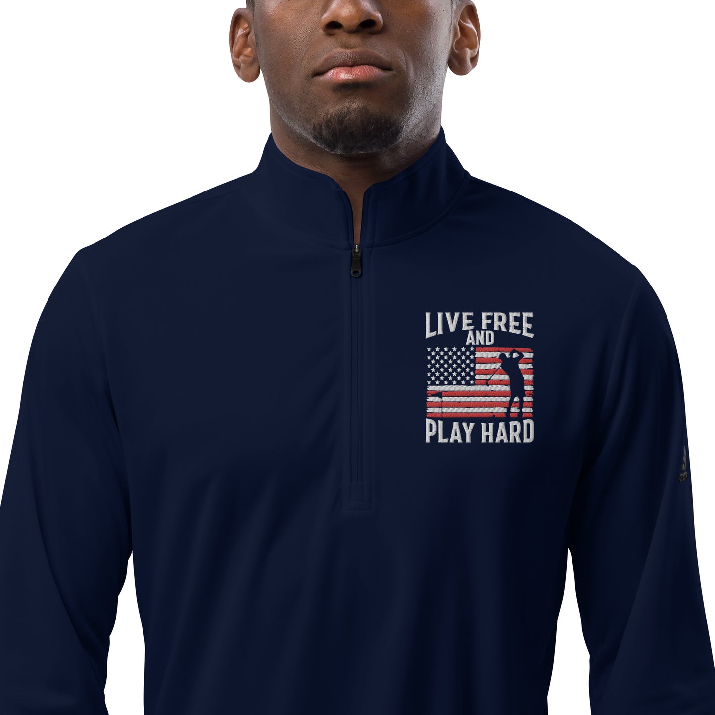 Adidas 'Live Free and Play Hard' 1/4 Zip Golf Pullover