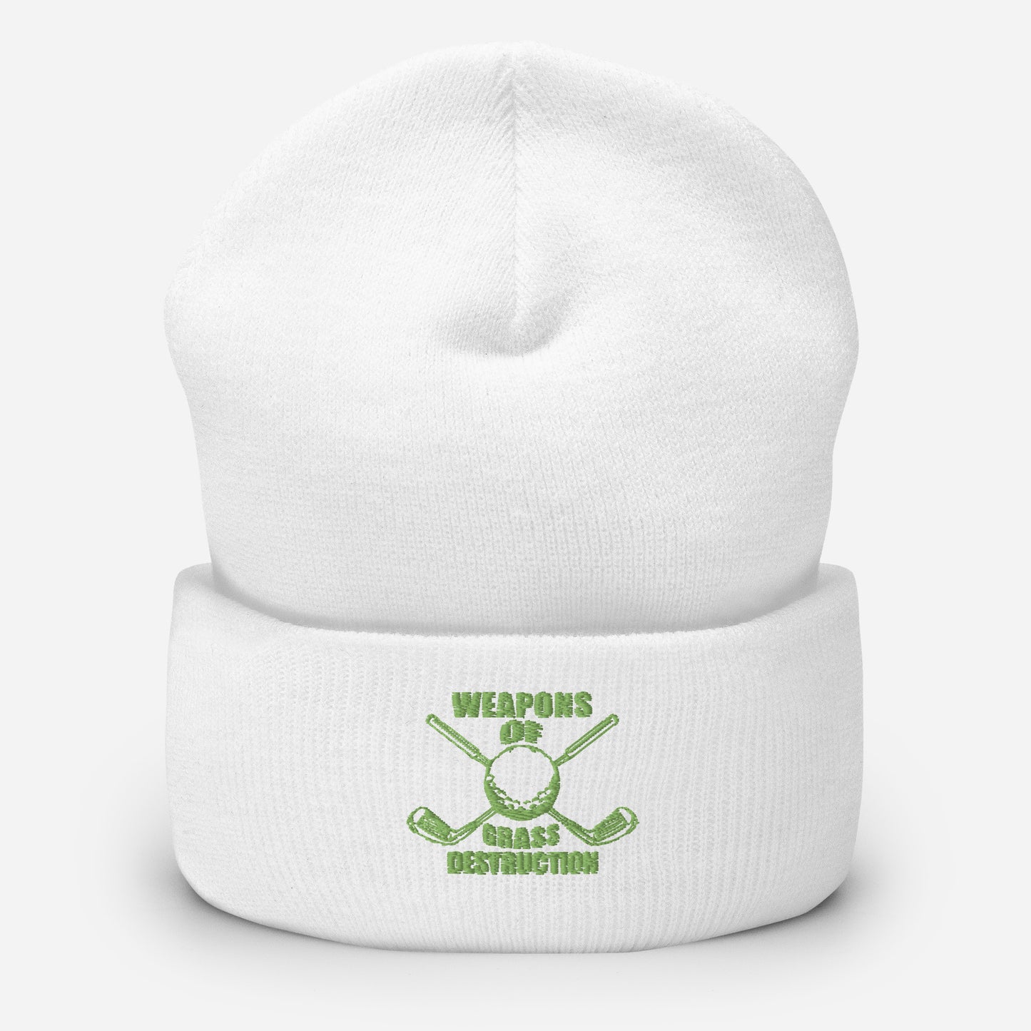 Weapons of Grass Destruction Beanie (Green Lettering)