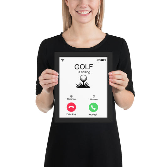 Golf Incoming Call Framed Poster