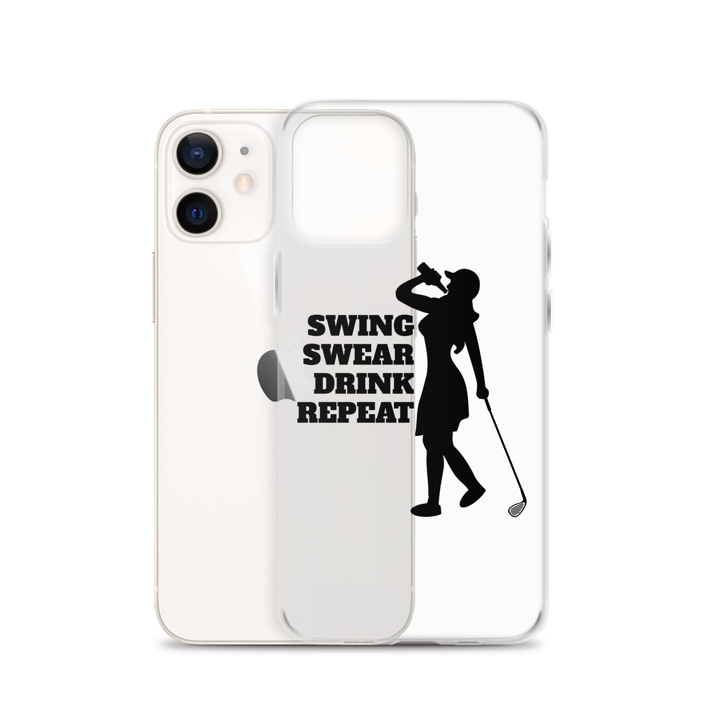 Swing, Swear, Drink, Repeat Woman iPhone Case