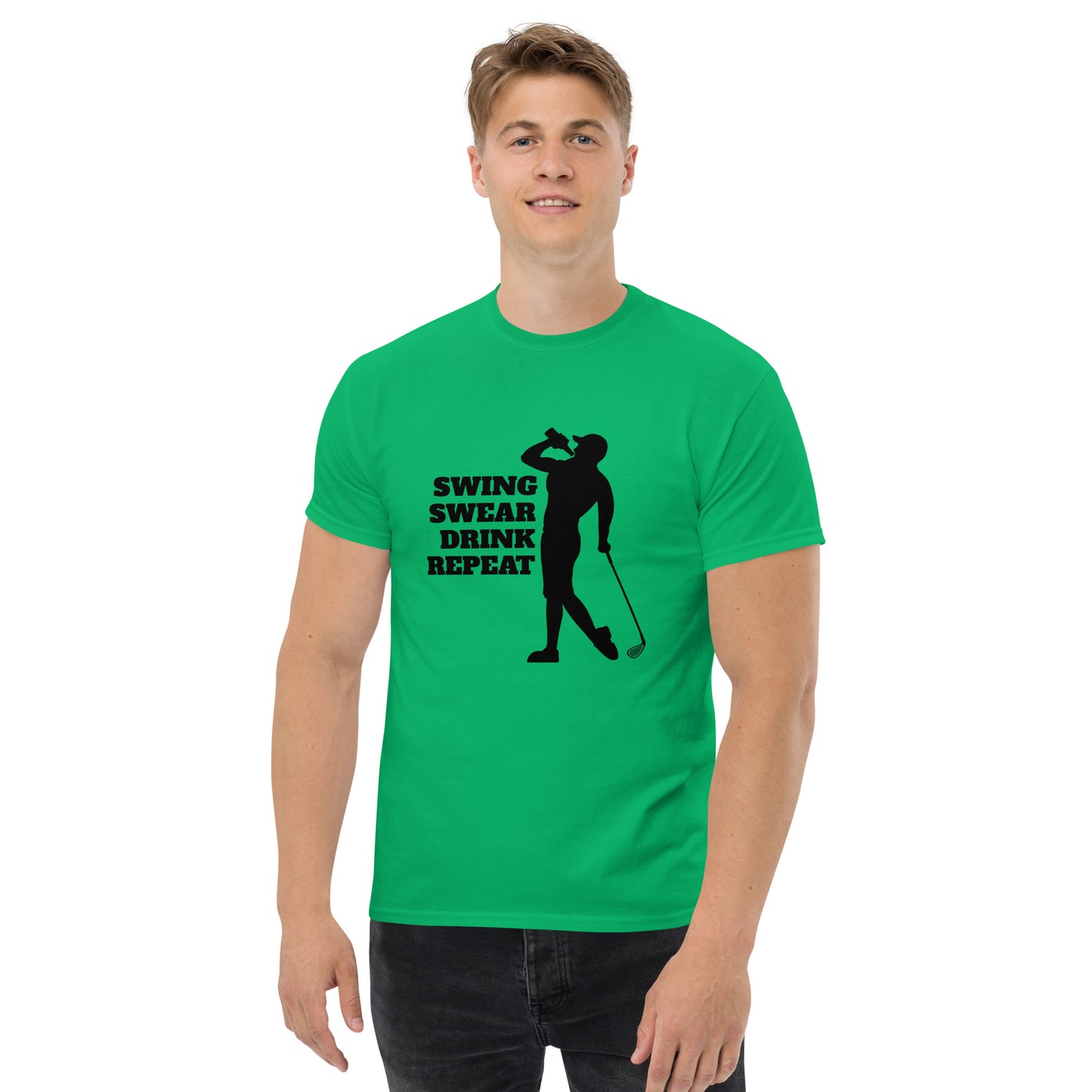 Swing, Swear, Drink, Repeat Man T-Shirt