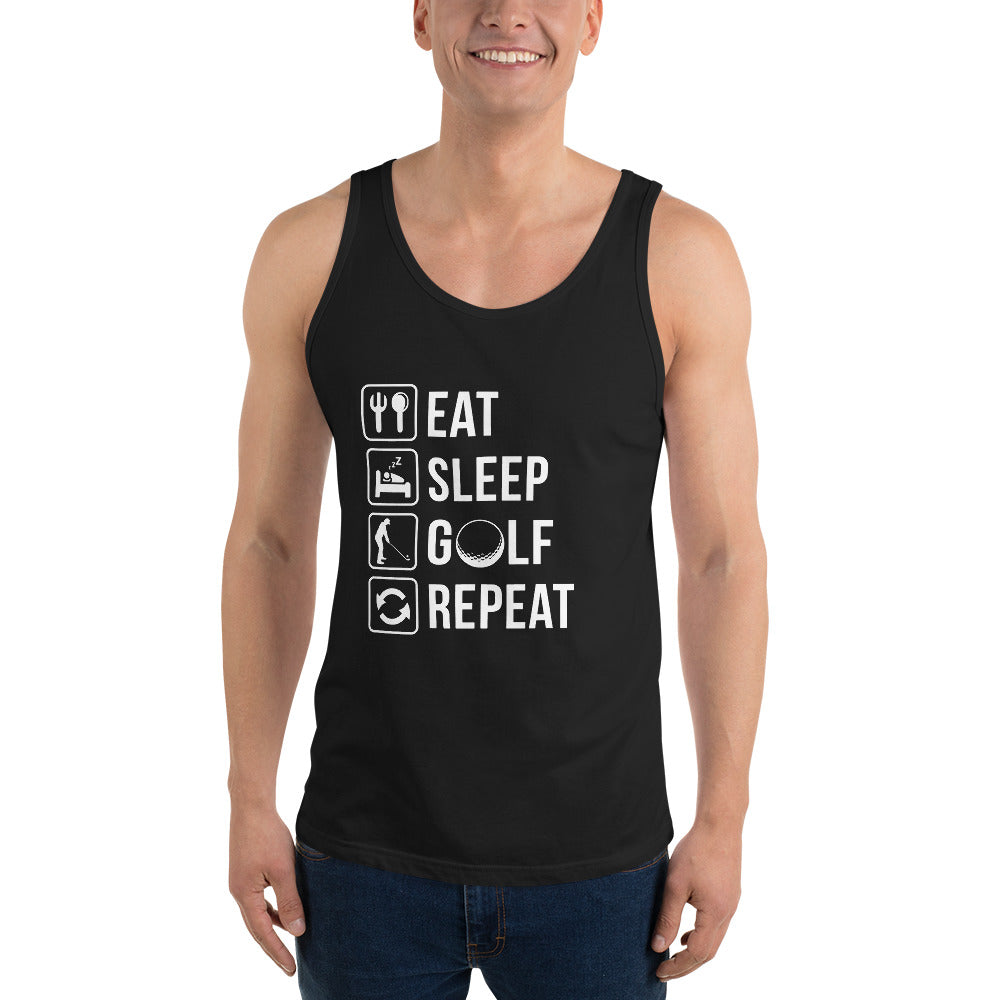 Eat, Sleep, Golf, Repeat Tank Top