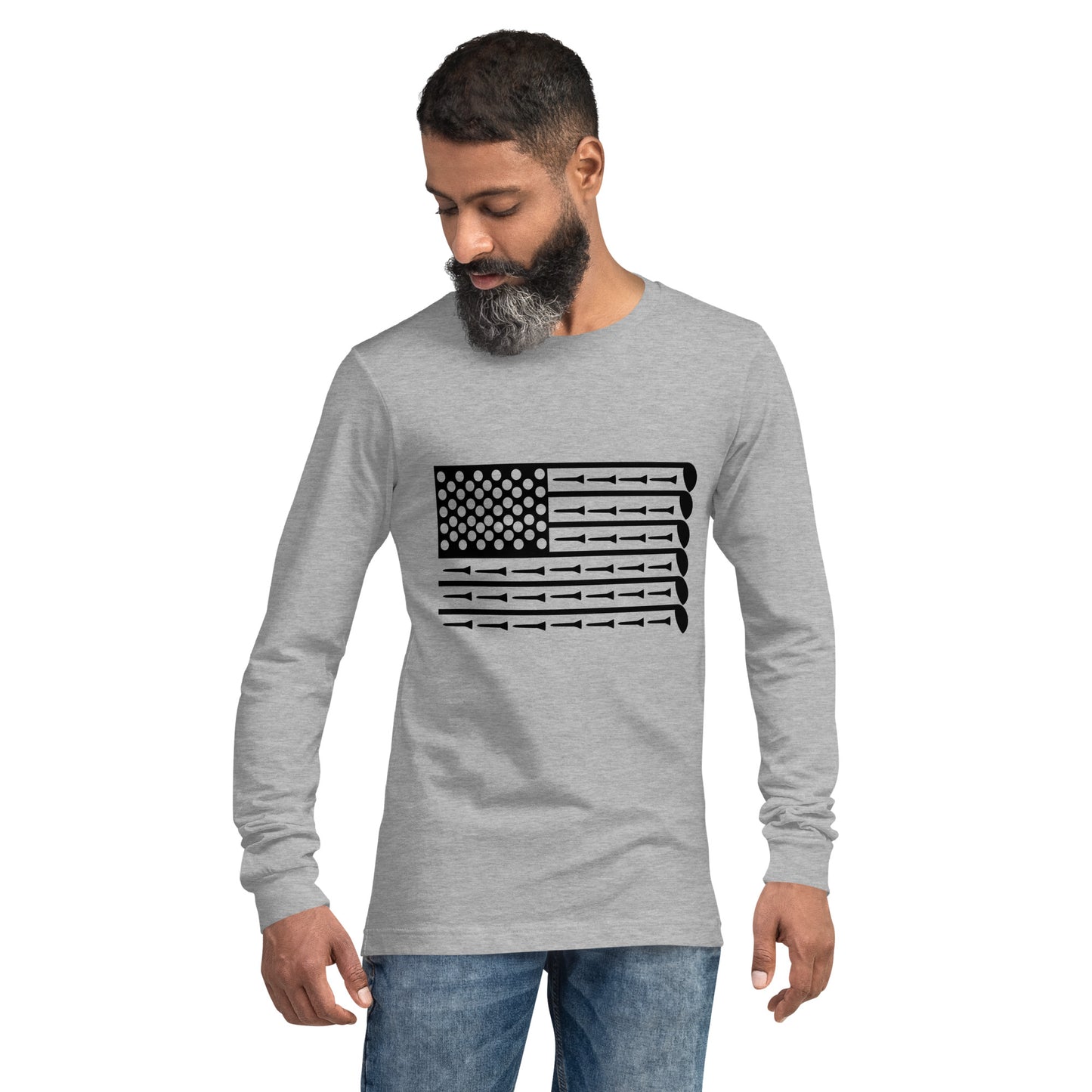 American Flag Golf Long Sleeve Shirt