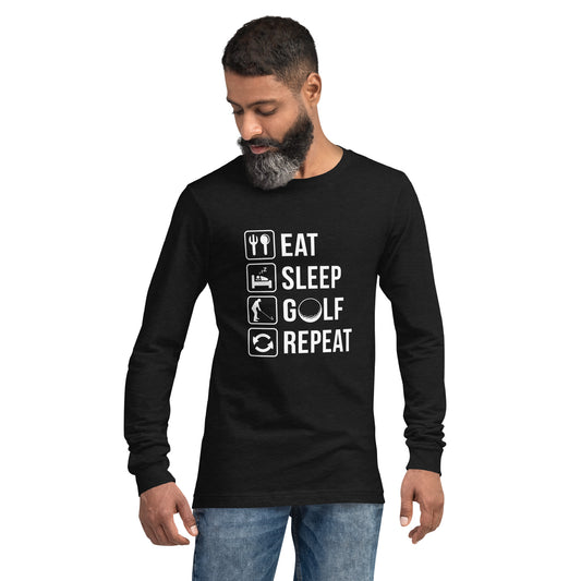 Eat, Sleep, Golf, Repeat Long Sleeve Shirt