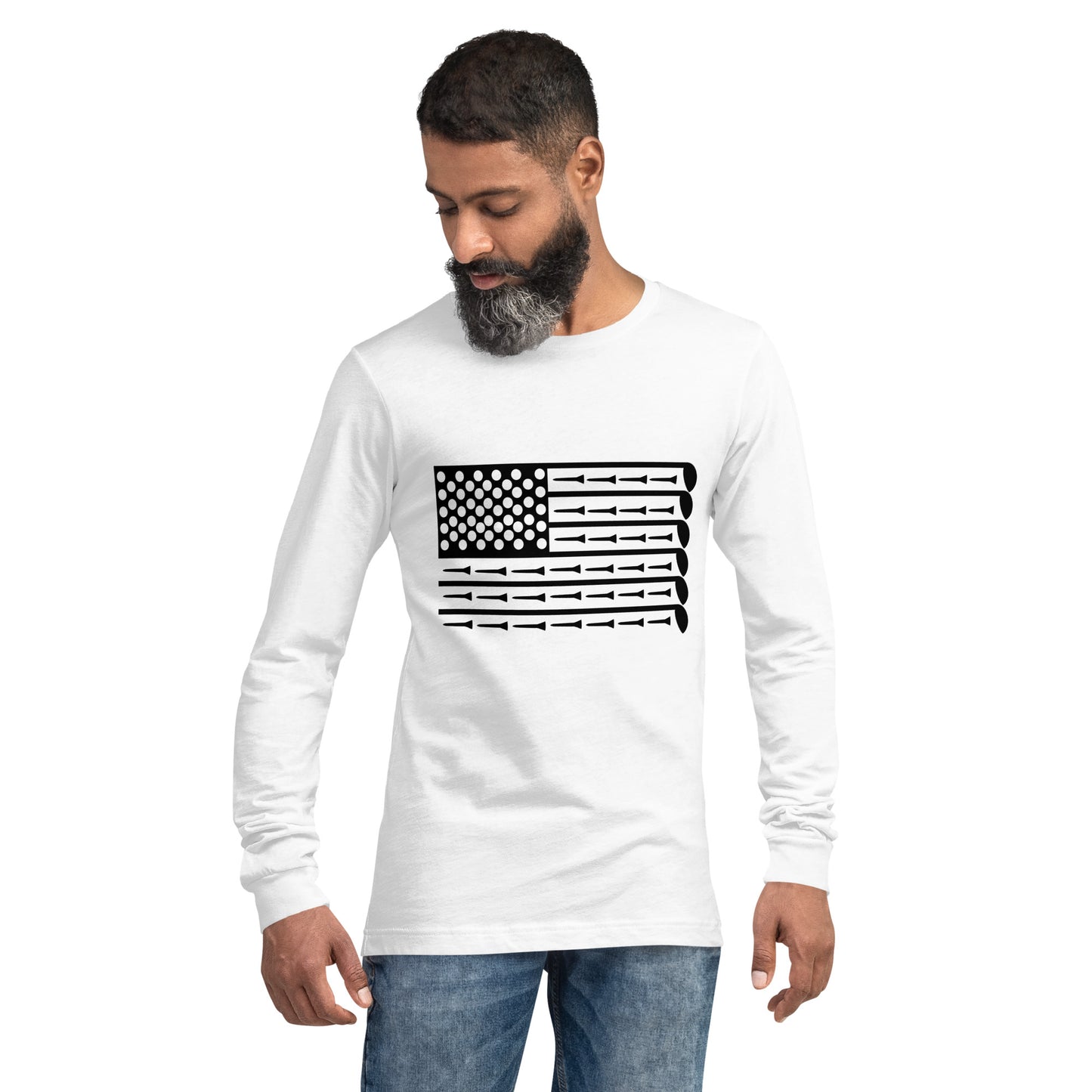 American Flag Golf Long Sleeve Shirt